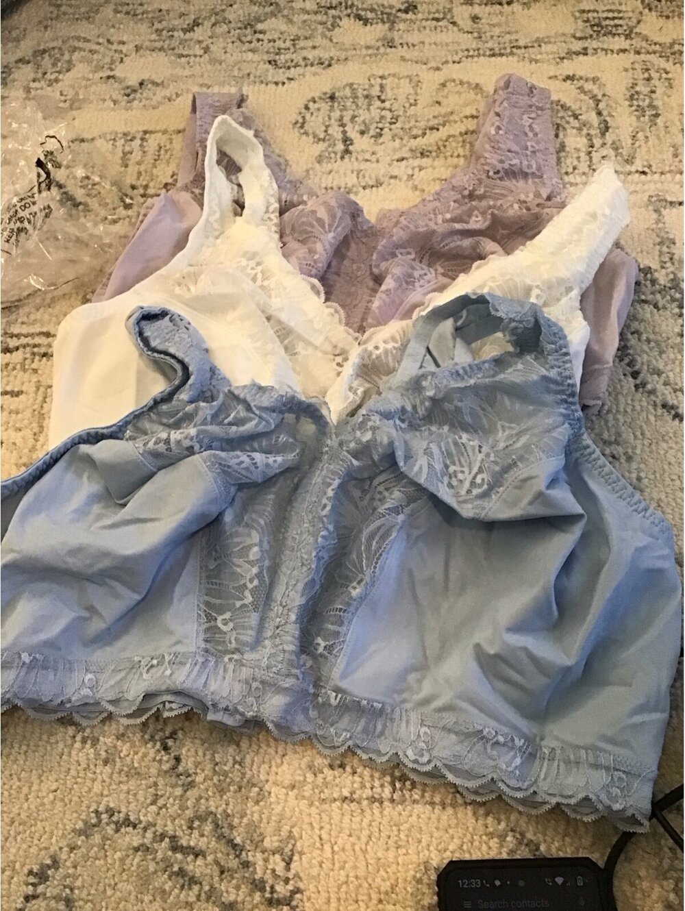 Breezies, 3x, bras, unlined soft support, new, set of 3